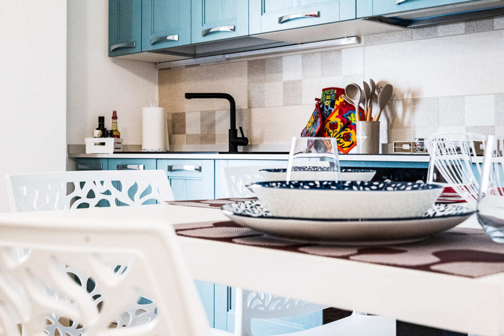 Particolari della cucina del Paradiso sul Mare a Brolo